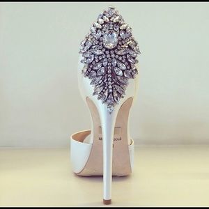 Badgley Mischa Kindra White Satin Bridal Shoe